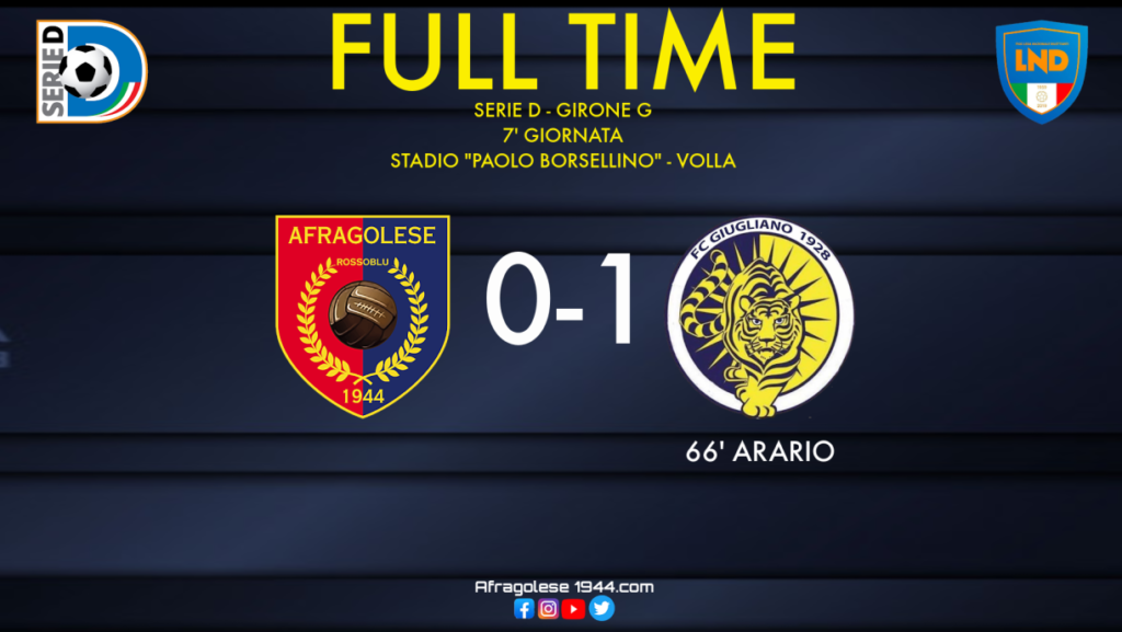 Serie D, Afragolese-Giugliano: 0-1. L'ex Arario regala un sorriso ai Tigrotti. Afragolese così non va!
