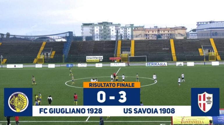 Serie D, Giugliano-Savoia: 0-3. Tutto facile nella ripresa per gli oplontini