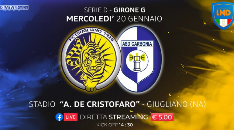 Serie D, Giugliano-Carbonia: 2-3. I tigrotti si svegliano tardi, inutile la doppietta di Fernandez