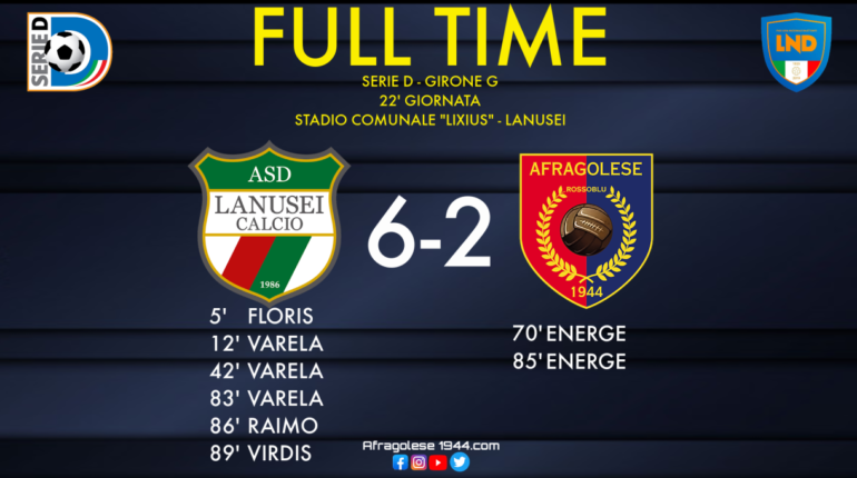 Serie D – Lanusei-Afragolese: 6-2. Tonfo tennistico per la squadra di Masecchia