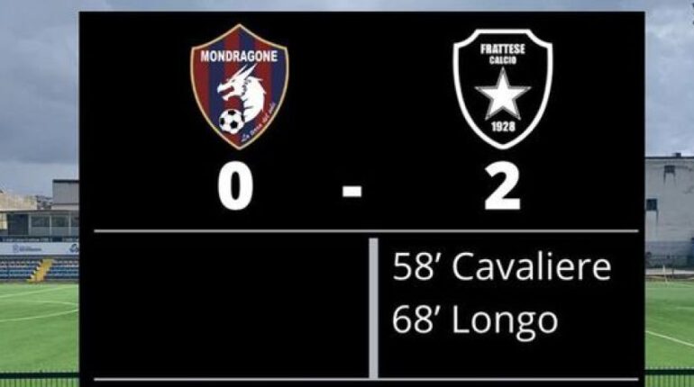 Mondragone-Frattese: 0-2. Nerostellati implacabili anche in 10